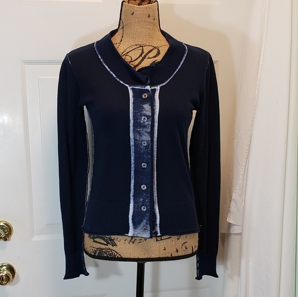 CAbi Centerfield Navy Blue Cardigan - Picture 2 of 8